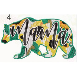 Sunflower Mama Bear silhouette