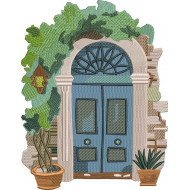 Door With Flower Greece