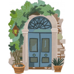 Door With Flower Greece