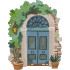 Door With Flower Greece