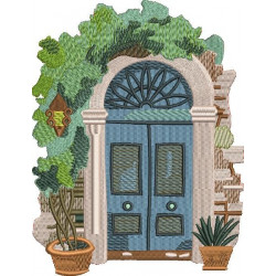 Door With Flower Greece