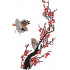 Sparrows On A Blossom Tree