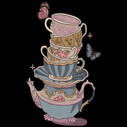 Cluttered Tea Set