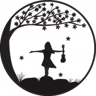 Happy Girl With Ukulele