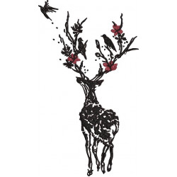 Artistic Deer Silhouette