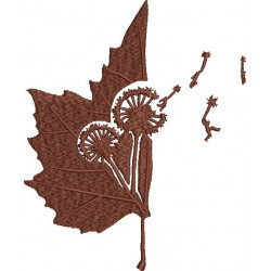 Leaf And Dandelion Art
