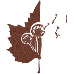 Leaf And Dandelion Art
