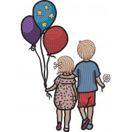Siblings With Balloons