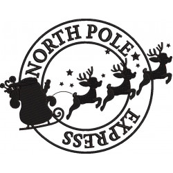 Reindeer North Pole Express Design