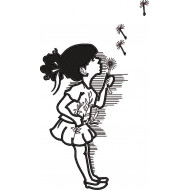 Girl Blowing Dandelion