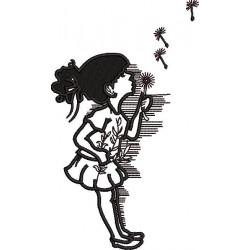 Girl Blowing Dandelion