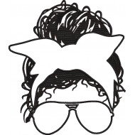 90s Mom Rugrats Messy Bun Silhouette
