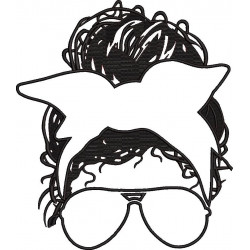 90s Mom Rugrats Messy Bun Silhouette