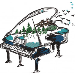 Scenery With Piano