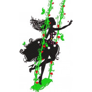 Floral Girl Swinging