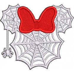 Mouse Head Spider Web Patch