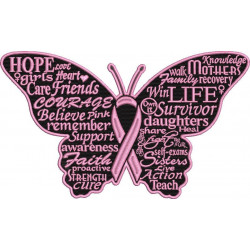 Butterfly Ribbon Word Art