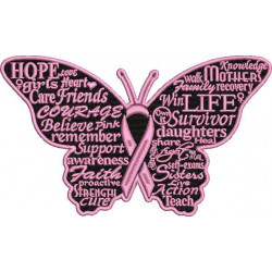 Butterfly Ribbon Word Art