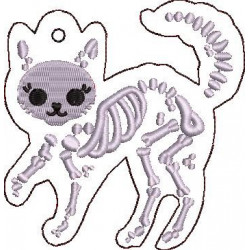 Cat Skeleton Key Fob