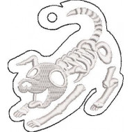 Halloween Dog Skeleton Key Fob