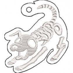 Halloween Dog Skeleton Key Fob
