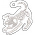 Halloween Dog Skeleton Key Fob