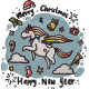 Christmas And New Year Unicorn