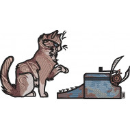 Cat With Typewriter