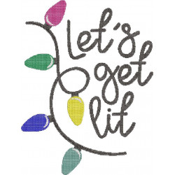 Let's Get Lit-Cross stitch