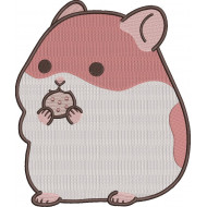 Cute Hamster With Nut