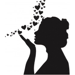 Girl In Love Silhouette