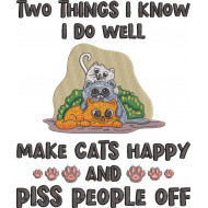 Make Cats Happy Funny Quote 