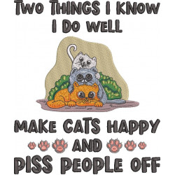 Make Cats Happy Funny Quote 