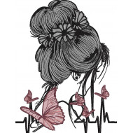 Girl And Butterflies