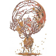 Deer in Forest Nature Art