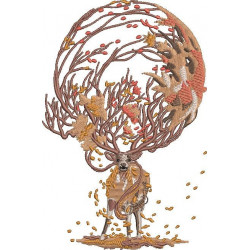Deer in Forest Nature Art