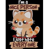 I Just Hate Everyone Funny Cat Quote