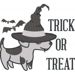 Trick or Treat Witch Dog