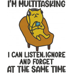 I'm Multitasking Funny Cat Saying
