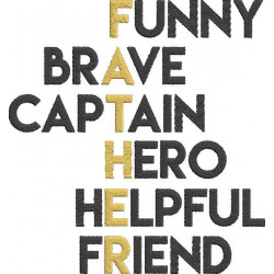 Funny Brave Captain Hero Helpful Friend