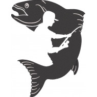 Fish And Fisherman Silhouette