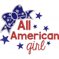 All American Girl Embroidery Design
