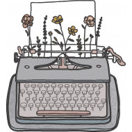 Floral Typewriter