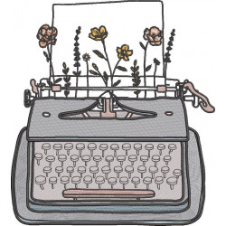 Floral Typewriter