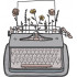 Floral Typewriter