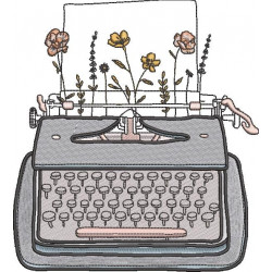 Floral Typewriter