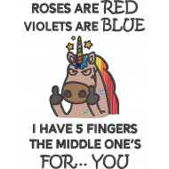 Fingers Funny Unicorn Saying