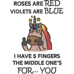 Fingers Funny Unicorn Saying