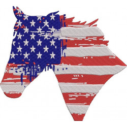 USA Flag Horse