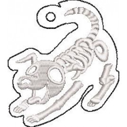 Halloween Dog Skeleton Key Fob